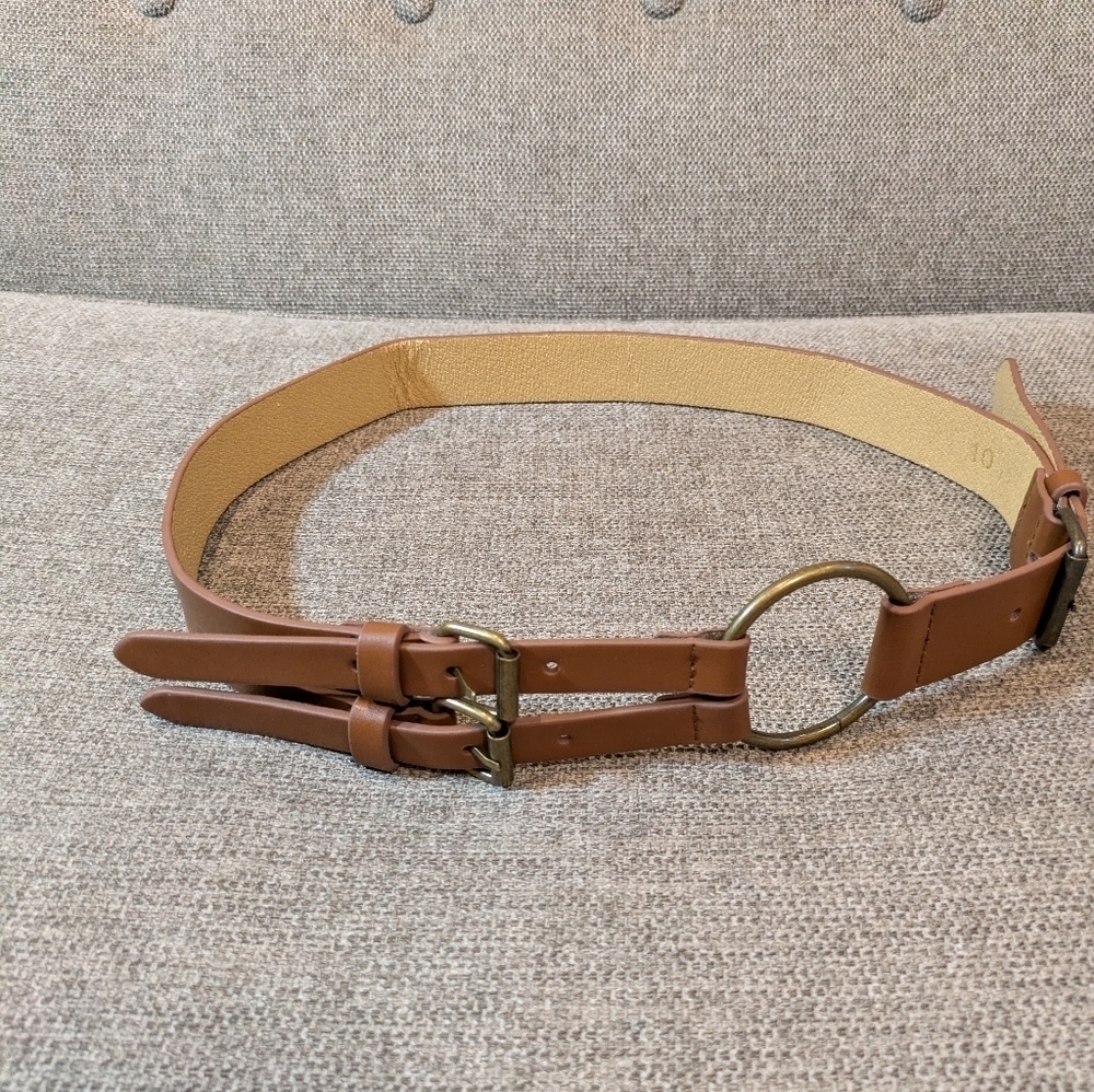 No brand belt faux leather color brown - Picture 2 of 7